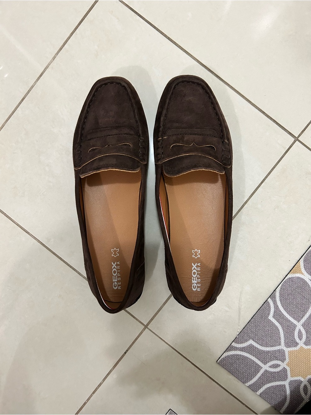 Geox Women’s Dark Brown Suede Loafers